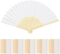 WAYASDCU 100pcs Paper Fans Handheld Folding Fans Bulk Fans for Line Dancing Bulk White Wedding Fans Folding Fans Handheld for Guest Dancing Party DIY Craft Photo Props Wall Decoration by WAYASDCU
