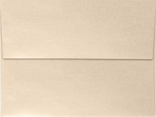 LUXPaper A7 Invitation Envelopes | Peel & Press | 5 1/4" x 7 1/4" | Taupe Metallic | 80lb. Text | 1,000 Qty - Image 2
