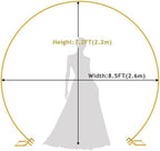 Asee'm Round Backdrop Stand 8.5FT Gold Wedding Arch Metal Circle Balloon - Image 2
