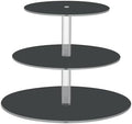 J JOYSAY Gray Pattern Acrylic Cupcake Stand 3 Tier Dessert Table Display Set Clear Cake Stands for Party Wedding Baby Shower Decorations Easy Assembly Donut Tower by J+JOYSAY