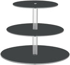 J JOYSAY Gray Pattern Acrylic Cupcake Stand 3 Tier Dessert Table Display Set Clear Cake Stands for Party Wedding Baby Shower Decorations Easy Assembly Donut Tower by J+JOYSAY