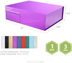 PACKHOME 3 Extra Large Purple Gift Boxes Magnetic Lids 17x14.5x5.5in - Image 2