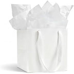Aosric 12 Pack 12"x12"x12" White Square Gift Bags with Tissue Paper by AOSRIC