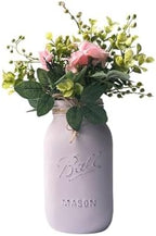 Lavender Bridal Shower Decorations | Set of 5 Table Centerpieces | Quart 32 oz Painted Mason Jars | Baby Shower Centerpiece Table Decorations | Engagement Party Decor (5 Lavender w/Greenery/Pink) - Image 7