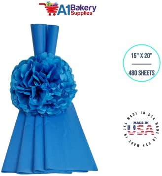 Gift Wrapping Tissue Paper 15X20 480 Pack by A1 Bakery Supplies (Dark Blue) - Image 7
