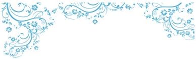 Light Sky Blue Color Swirl Flower Floral Wall Decal. (100" X 29") #262A - Image 2