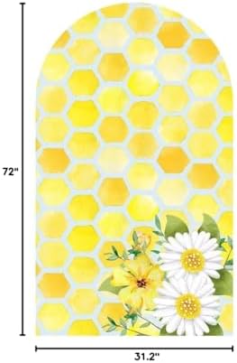 Honey Bee Arch Stretchy Covers for Birthday Party Decoration Honeycomb Flower Arched Stand Cover Baby Shower Favors Props(Only Cover) - Image 7