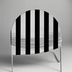 Black and White Stripes Arch Backdrop Cover for Father Boys Birthday Party Arched Stand Stretchy Fabric Covers Baby Shower Cake Banquets Parties Supplies Decorations Banner4x7FT - Image 3