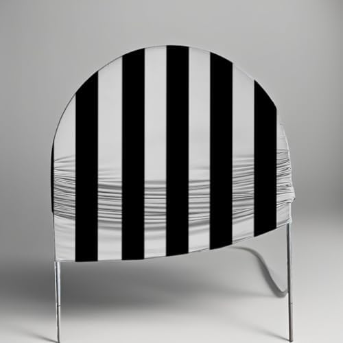 Black and White Stripes Arch Backdrop Cover for Father Boys Birthday Party Arched Stand Stretchy Fabric Covers Baby Shower Cake Banquets Parties Supplies Decorations Banner4x7FT - Image 3