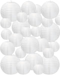 Treela 48 Pcs Paper Lanterns Party Decorations Round, White by Treela