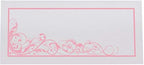 Scribble Vintage Swirl Place Cards, Pink, Set of 60, Pre-cut and Scored - Image 3
