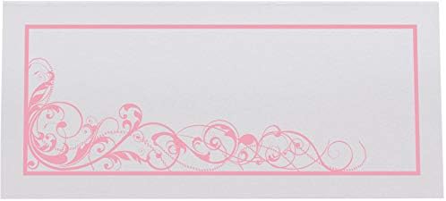 Scribble Vintage Swirl Place Cards, Pink, Set of 150, Pre-cut and Scored - Image 3