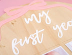 Wood First Year Monthly Photo Board for Girls - Bow Theme Birthday Decorations, My First Year Milestone Board, 12 Months Photo Display, Ribbon Bow Party Decor - Image 4