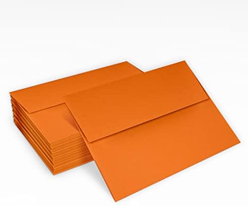 LUXPaper A2 Invitation Envelopes | Peel & Press | 4 3/8" x 5 3/4" | Mandarin Orange | 80lb. Text | 250 Qty - Image 5