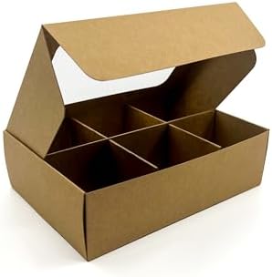 20-Ct Kraft Treat Boxes, 8.75x6x2.4in, Window & Dividers - Image 2