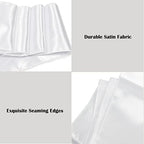 White Satin Chair Sashes Bows for Chair,7x108inchs,50pcs - Image 3