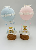 Hot air balloon with baby bear - Cake topper decoration for birthday, baby shower, centerpieces - Boy & Girl - Party decoration - Image 5
