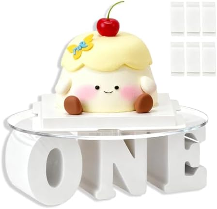 One Letters Birthday Cake Stand,12 Inch,White Round by MXOYOXM