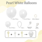 Pearl Blue Pink Balloons Double Stuffed Pastel Light Blue White Balloon Arch Kit With Long Balloons for Gender Reveal Baby Shower Birthday Wedding Bridal Party Decorations - Image 5