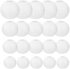 40 Pack 6" 8" 10" 12" Chinese Lanterns, Elegant White Paper Lanterns, Round Paper Lanterns for Party Decorations, Weddings, Birthdays.by IHDYPPEW by IHDYPPEW