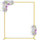 Fomcet Square Backdrop Stand Metal Gold 6.6FT x 5.2FT Wedding Arch Stand by Fomcet