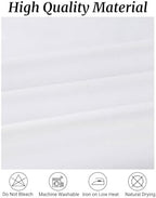 Fokitut 6 Pack Round Tablecloth, 90 Inch, Stain Resistant and Wrinkle Polyester Table Cloth, Fabric Table Cover for Kitchen Dining, Wedding, Party, Holiday Dinner-White - Image 2