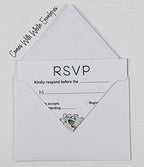 50 Blank RSVP Cards with White Envelopes-Floral Style Response Card-RSVP for Wedding-Rehearsal Dinner-Baby Shower-Bridal Shower-Engagement Party Invitations - Image 6