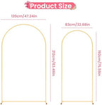 7.2FT+6FT Arch Wedding Arch Backdrop Stand, Heavy Duty Metal Arch Frame for Balloons, Flowers & Fabric, Event Decoration Stand for Ceremony, Party & Photos - Image 3