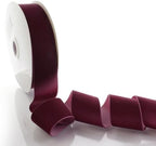 2" Velvet Ribbon Single Sided Soft Plush Luxury Craft Trim for Hair Bows Sewing Gift Wrapping Decorations Floral Arrangements and DIY Projects (Wine, 25 Yards) - Image 2