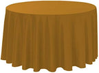 Polyester Round Tablecloth 120" Ideal for 60 inch round table (Mustard) by KS+Linens