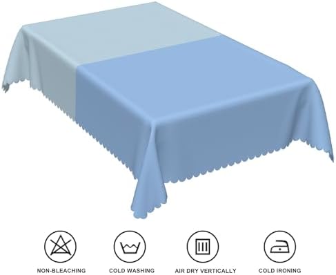 70x140inches Light Blue Rectangle Tablecloth Gradient Dusty Blue Table Cover Waterproof and Spill Proof Fabric Table Cloth for Kitchen Dining Room Outdoor Birthday Wedding Themed Party Decor - Image 6