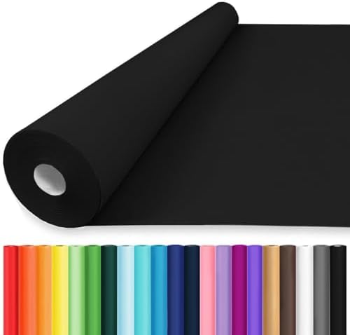 Vanhench 36" x 2400" (200') Black Wrapping Paper Roll by Vanhench