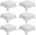 VidaFete Classic Series 6 Pack 52 * 52inch White Square Tablecloth by VidaFete