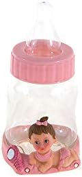 Keepsake Figurine 12 pcs Baby Girl on Pink Baby Bottle | Awesome Decorations or Party Favors | for Pregnancy Announcements, Gender Reveals, Birthday and Special Celebrations - Image 2