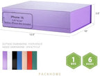 PACKHOME 6 Large Purple Gift Boxes 13.5x10x3.5in Magnetic Lids for Shirt - Image 2