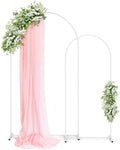 Pureegg White Arch Backdrop Stand Set, Metal, Set of 2, 7.2 ft and 6 ft by Pureegg