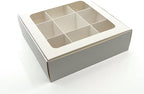 20-Ct White Treat Boxes, 6.5x6.5x1.9in, Window & Dividers - Image 6