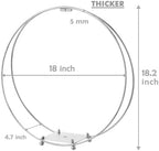 8 Pack 18 Inches Metal Double Floral Hoop Centerpieces with Stand and 38-Yard Paddle Wire Craft Centerpiece Table Decorations Wedding/Baptism/Party/Centerpiece DIY Metal Ring Table Décor, Silver - Image 4