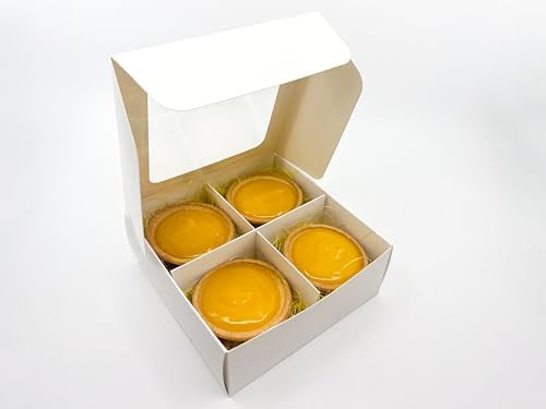 24-Ct White Treat Boxes, 6x6x2.4in, Window & Dividers - Image 4