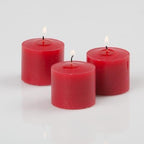 Set of 72 Richland Votive Candles Red Unscented and 72 Clear Glass Eastland Votive Holders - Image 2