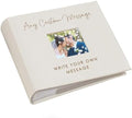 Small Personalized Custom Message Photo Album Cream Leatherette Holds 100 Photos Custom Gift by GiftsForYouNow
