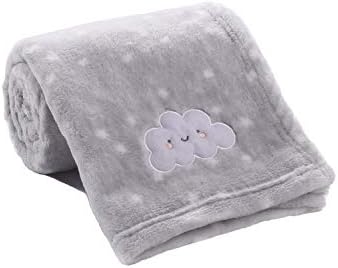 CREVENT Baby Welcome Gift Set Storage Basket with 2 Blankets+ 1 Security Blanket + 1 Taggie + 1 Gift Bag with Ribbon (Grey) - Image 2