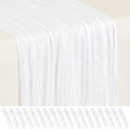 18 Pack White Cheesecloth Table Runner 17x108 Inches Boho Home Decor by Showgeous