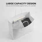 PAICUIKE 100Pcs White Kraft Paper Bags with Handles, 11x6x11 Inch Large Shopping Gift Bags for Valentine’s Day, Retail, Parties, Weddings, Birthdays, Gift Packaging - Image 4