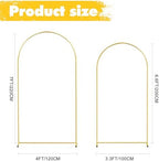 Gold Metal Wedding Arch Backdrop Stands Set of 2 (7.2FT & 6.6FT), Metal Square Balloon Arch Frame for Birthday Party, Ceremony, Baby Shower - Image 2