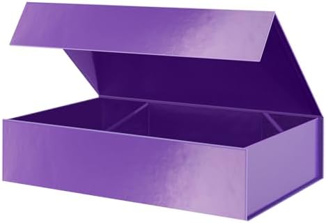 PACKHOME Extra Large Purple Gift Box 17.5x11.3x4.3in with Magnetic Lid by PACKHOME