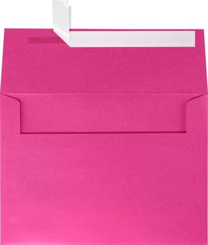 LUXPaper A7 Invitation Envelopes | Peel & Press | 5 1/4" x 7 1/4" | Azalea Metallic | 80lb. Text | 50 Qty by LUXPaper