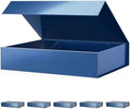 PACKHOME 6 Blue Gift Boxes 11.5x8x2.5in with Magnetic Lids for Shirt by PACKHOME