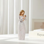 Newborn Universe Mother and Baby Figurine-Resin New Mom Statue Gifts Figure Angel Figurines Statue- Solid Baby Shower Statues Gift Figures Figure for Keepsake, Luxury Gift Box Ribbon Card-7.8'' - Image 4