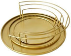 Gold 3Pcs Half-Circle Nesting Metal Cake Stand Set 8/10/12 Inch Tray - Image 7